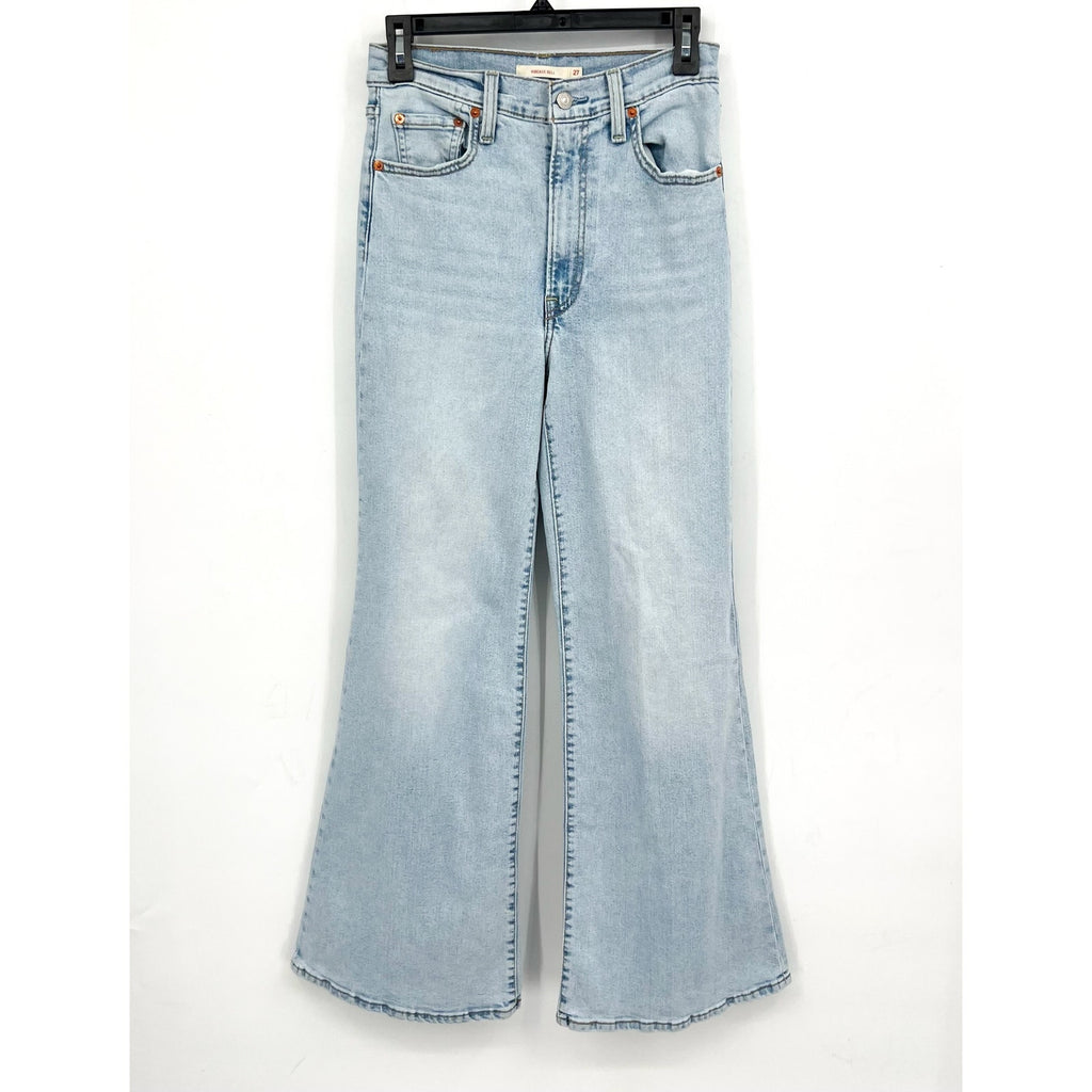 LEVI'S Women's Ribcage Bell Jeans 27x32 Size 4 Light Wash A75030004 NWOT