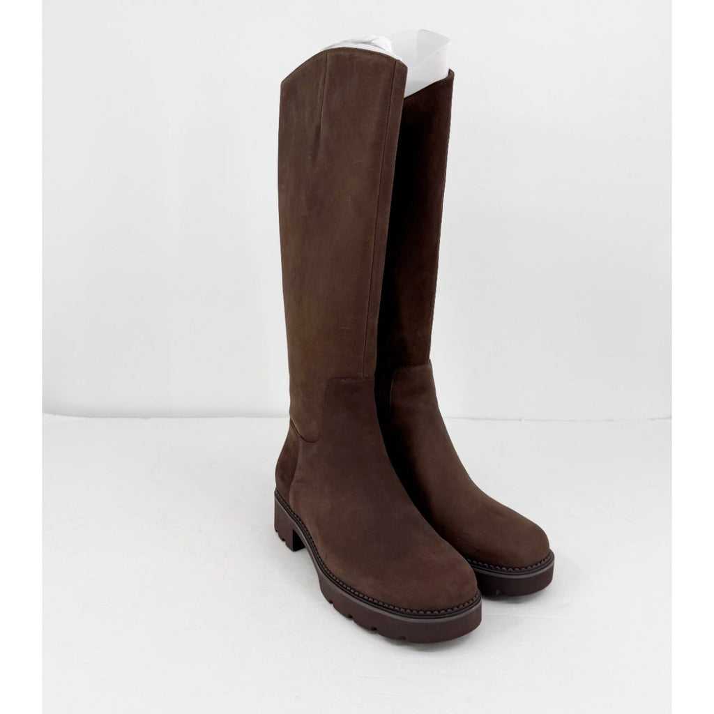 VIONIC Womens Fallbrook Knee High Boots Size 9.5 WIDE Brown Leather NIB
