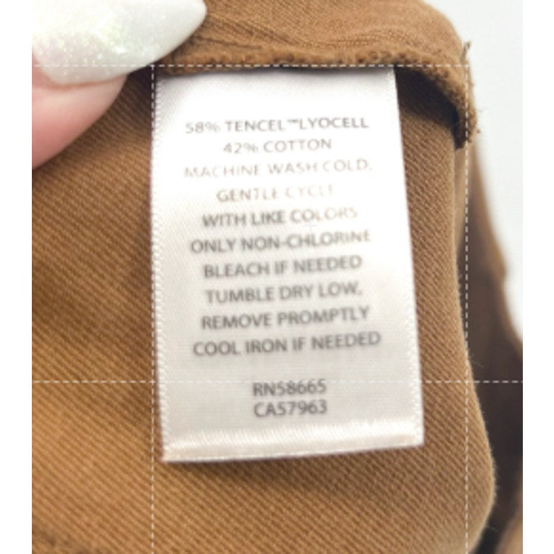 TREASURE AND BOND Womens Utility Casual Pants Size 8 Brown Cotton Blend NWT