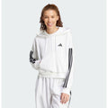 ADIDAS Essentials 3-Stripes French Terry Quarter-Zip Hoodie Medium White NWT