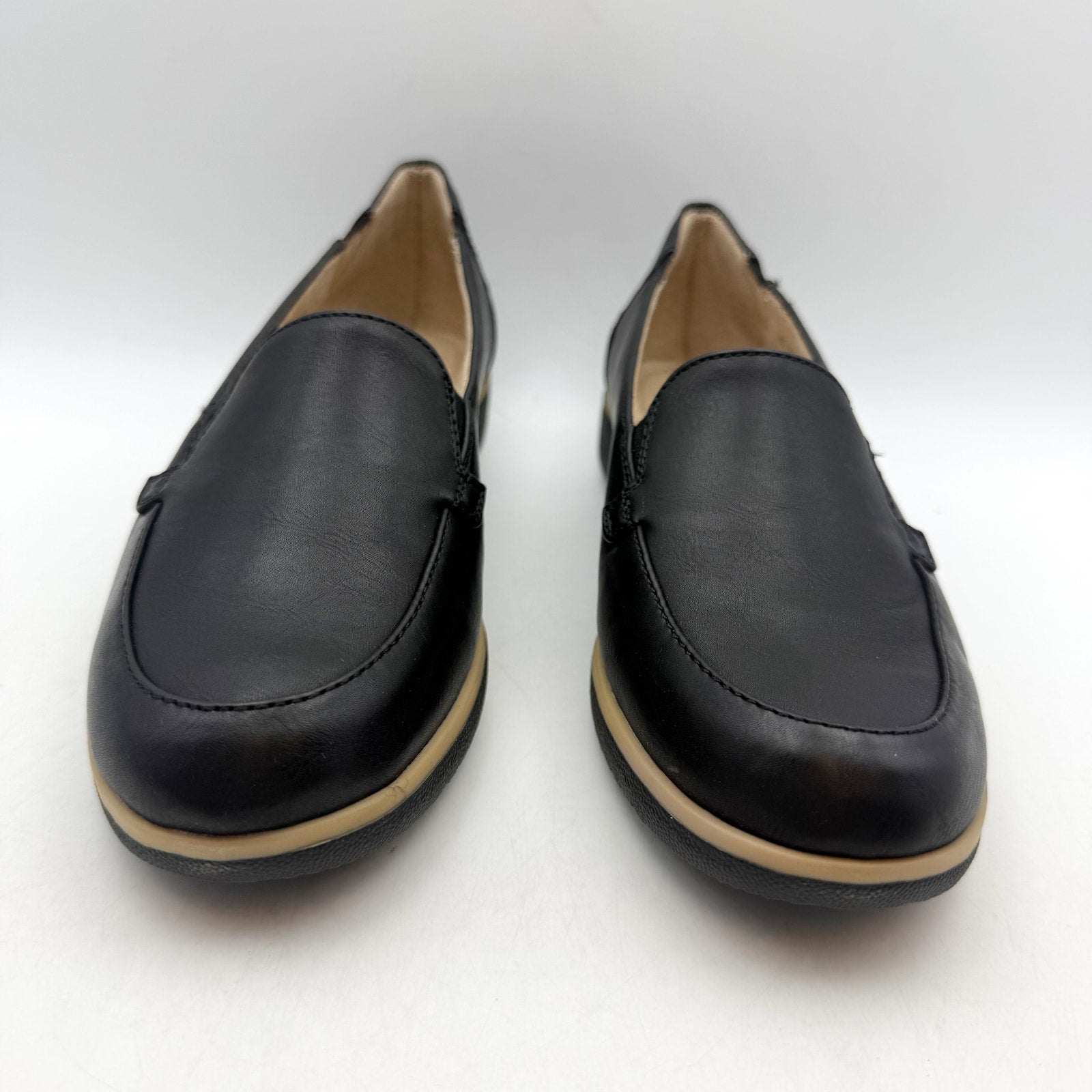 SOUL Naturalizer Womens Idea Moc Loafers US 7 M EU 37 Black Vegan Leather NIB