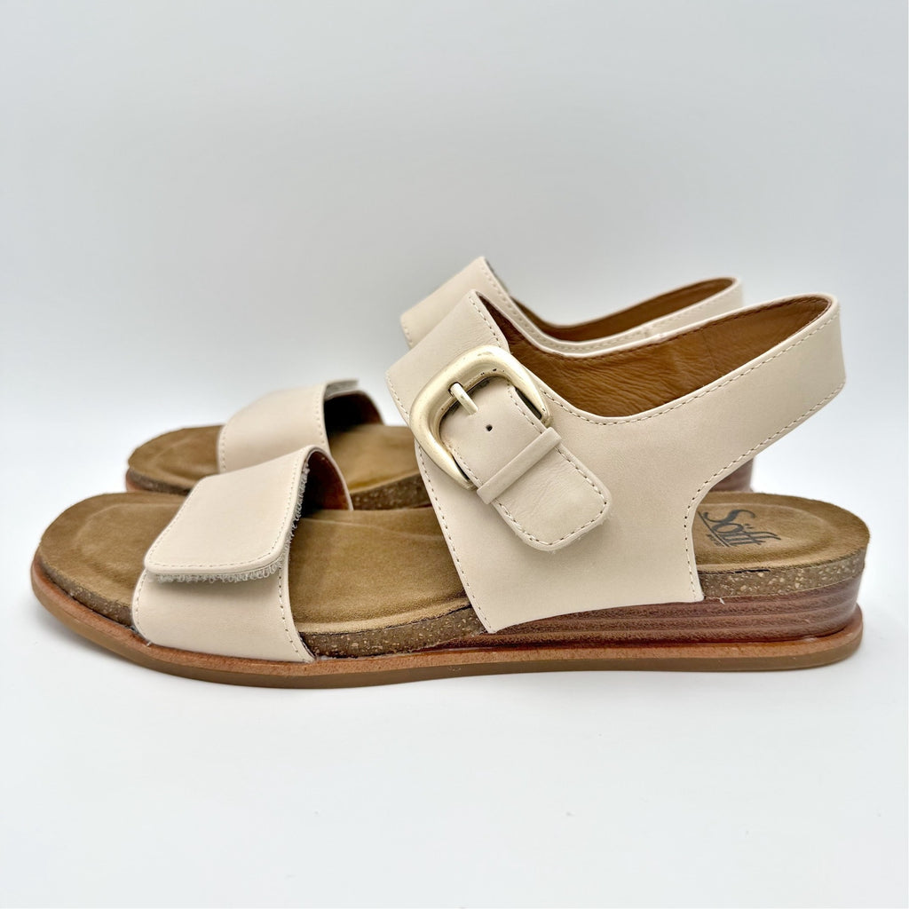 SOFFT Womens Peggie Sandals Size 9 M EU 40 Beige Leather NWOB