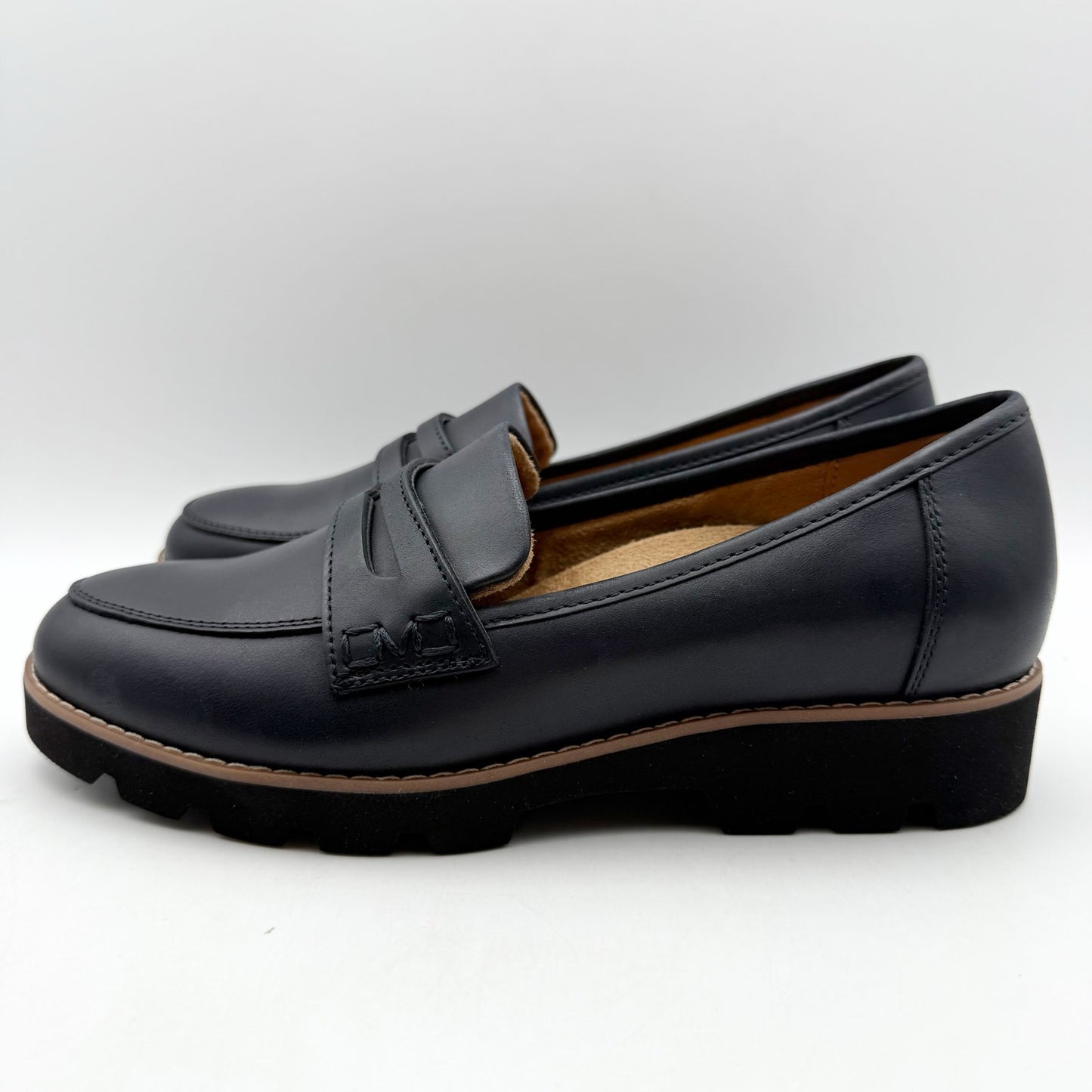 Vionic Womens Cheryl ll Loafers US 6.5 M EU 36.5 Black Leather NWOB