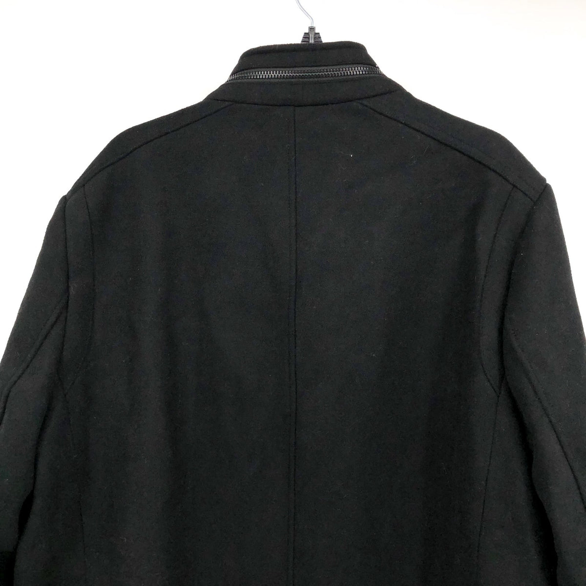 KENNETH COLE Mens Walker Jacket XXL Black Wool Blend Collared Car Coat NWOT