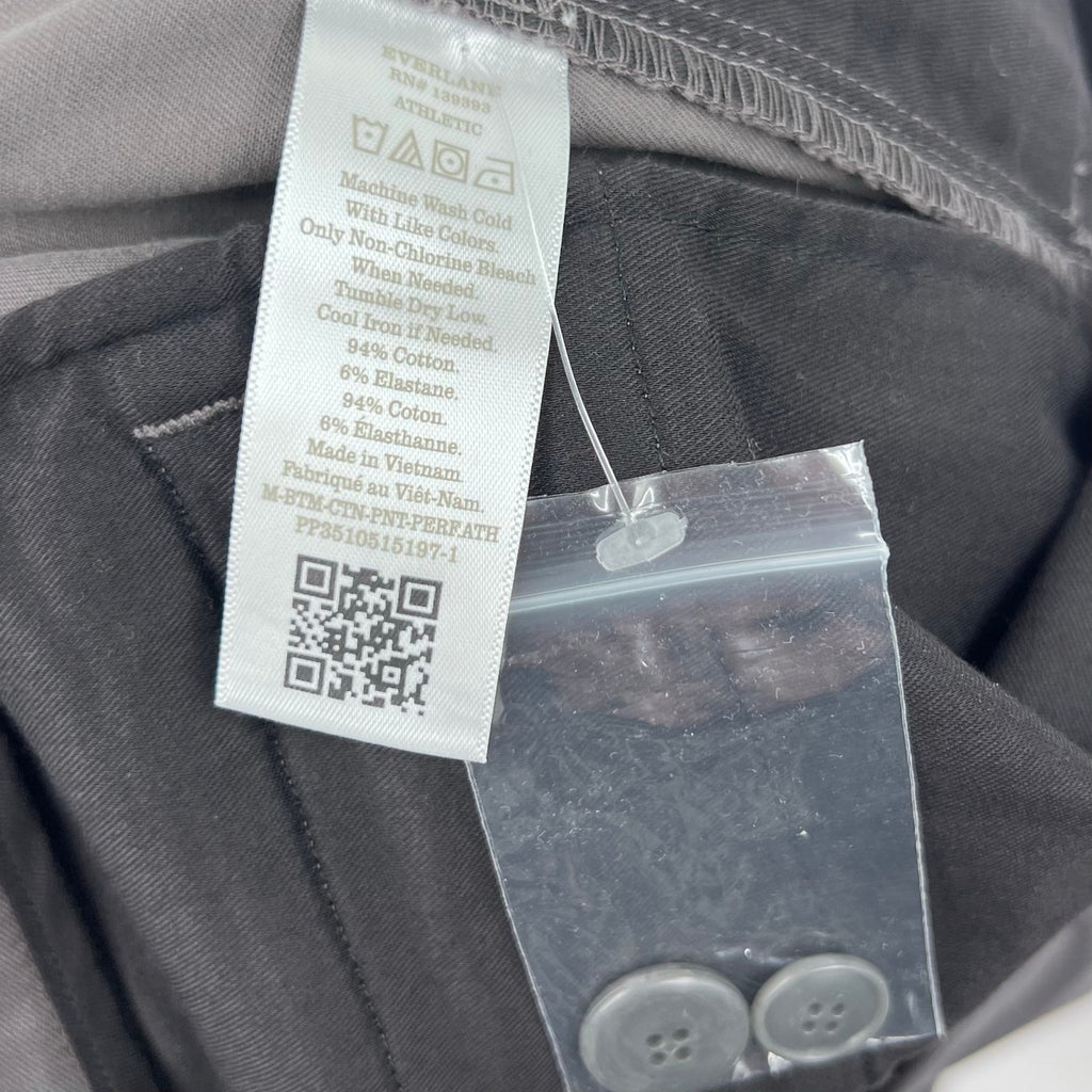Everlane Mens Performance Chino Pants 31x30 Slate Grey Athletic Straight Leg NWT