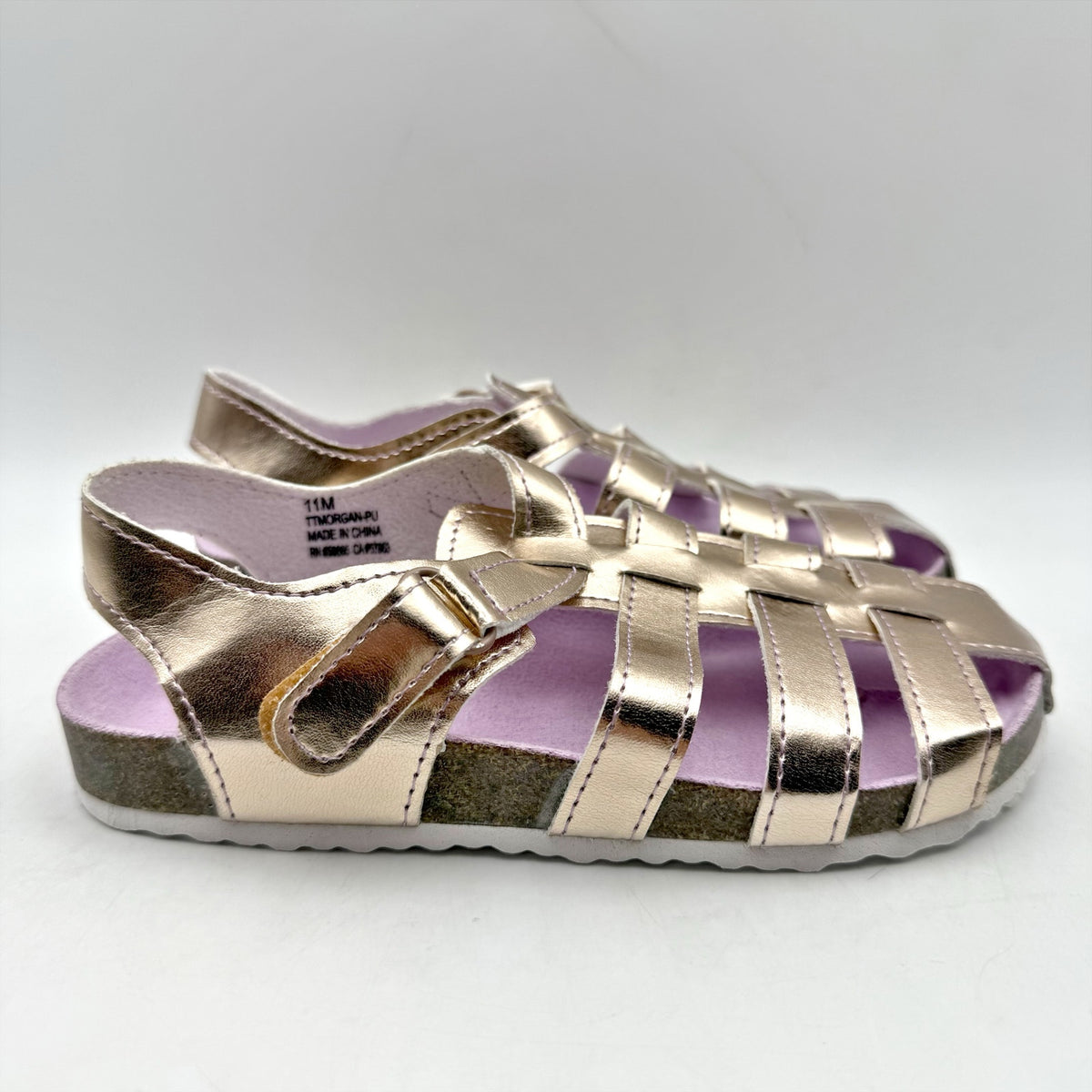 Tucker & Tate Little Girls Fisherman Morgan Sandals Size 12 Rose Gold NIB