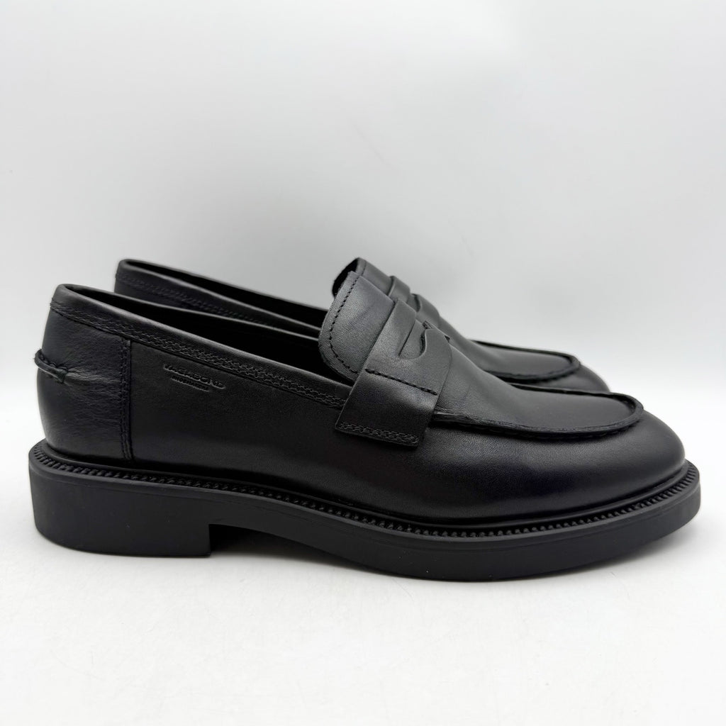 Vagabond Shoemakers Womens Alex Loafers EU 39 US 9 Black Leather NIB