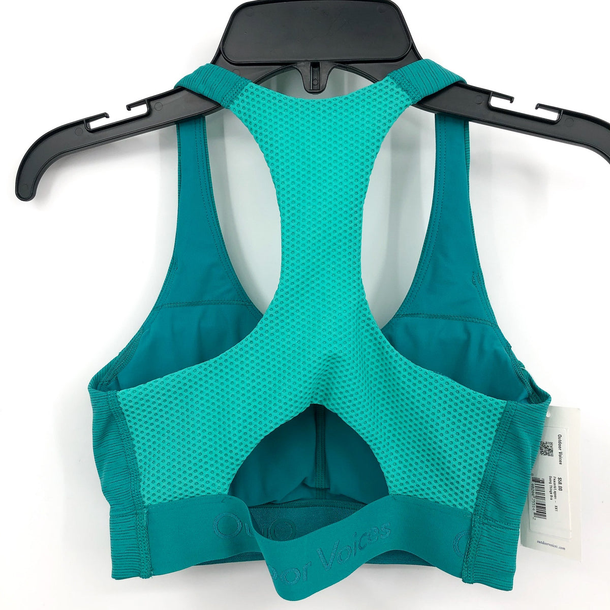 OUTDOOR VOICES Womens Doing Things Sports Bra XXS Green Peacock Racerback NWT