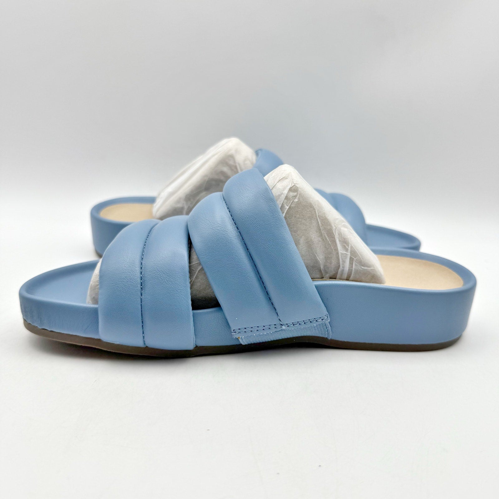 Vionic Womens Mayla Slide Sandals US 5 M EU 35 Blue Comfort NIB