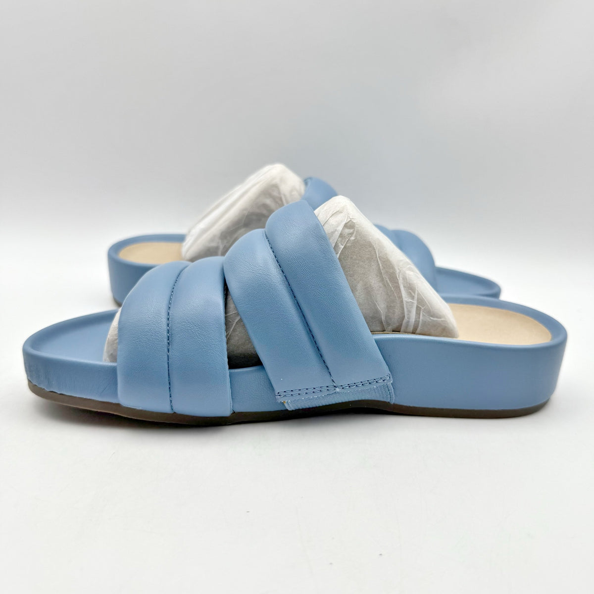 Vionic Womens Mayla Slide Sandals Size 5 M EU 35 Blue Comfort NIB