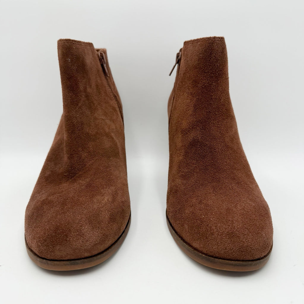 Lucky Brand Womens Zorla Wedge Ankle Bootie Size 11 M Brown Suede NWOB