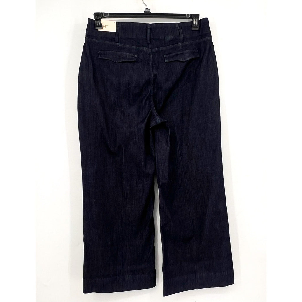 NYDJ Women's Mona Wide Leg Ankle Trouser Jeans Size 16 Deep Blue Rinse NWT