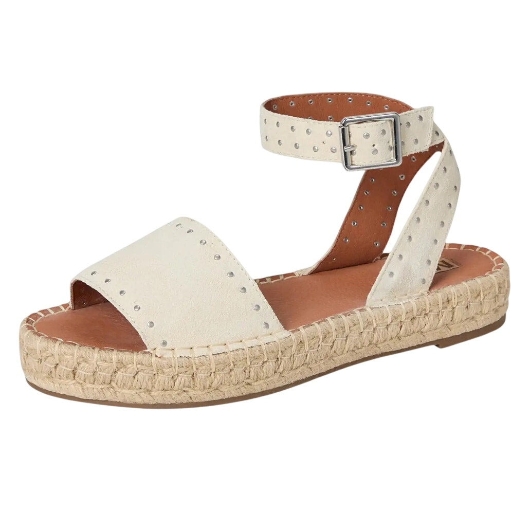 MIA Womens MLE-Diosa Sandals US 10 M EU 41 Bone Cream Suede Espadrille Flats NIB