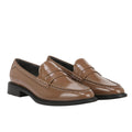 Franco Sarto Womens Eden Studded Loafers US 10M EU 41 Toffee Brown Slip On NIB