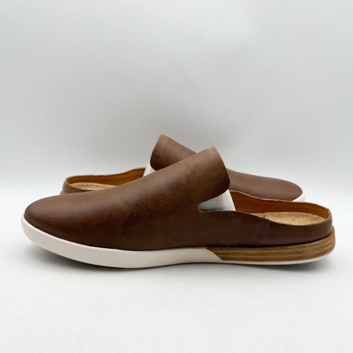 Kork-Ease Womens Phoebe Mules Size 9.5 M Brown Leather Waterproof NWOB