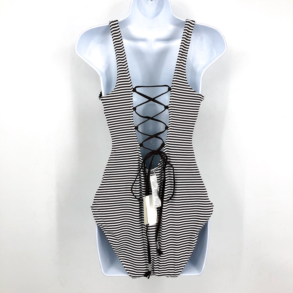 TOMMY BAHAMA Breaker Bay Reversible One-Piece Swimsuit Size 14 Brown NWT