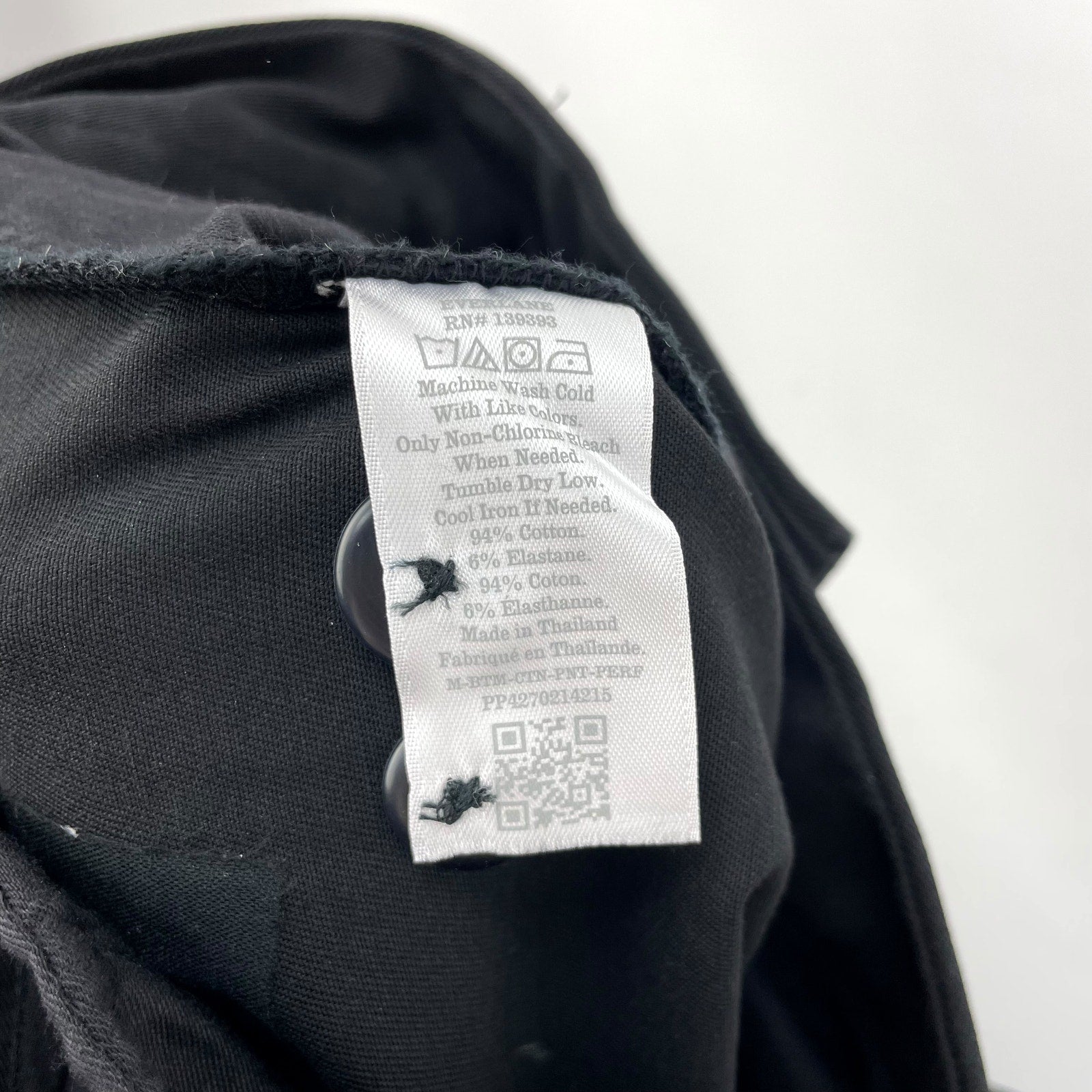 Everlane Mens Uniform Performance Chino 28x30 Black Slim Fit