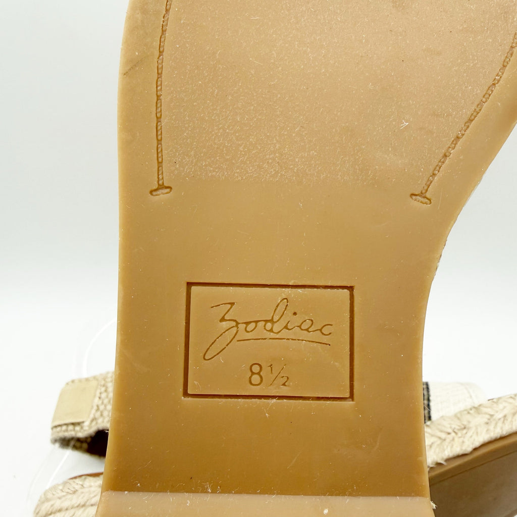 Zodiac Womens Noreen Wedge Sandals US 8.5 EU 39 Tan NWOB
