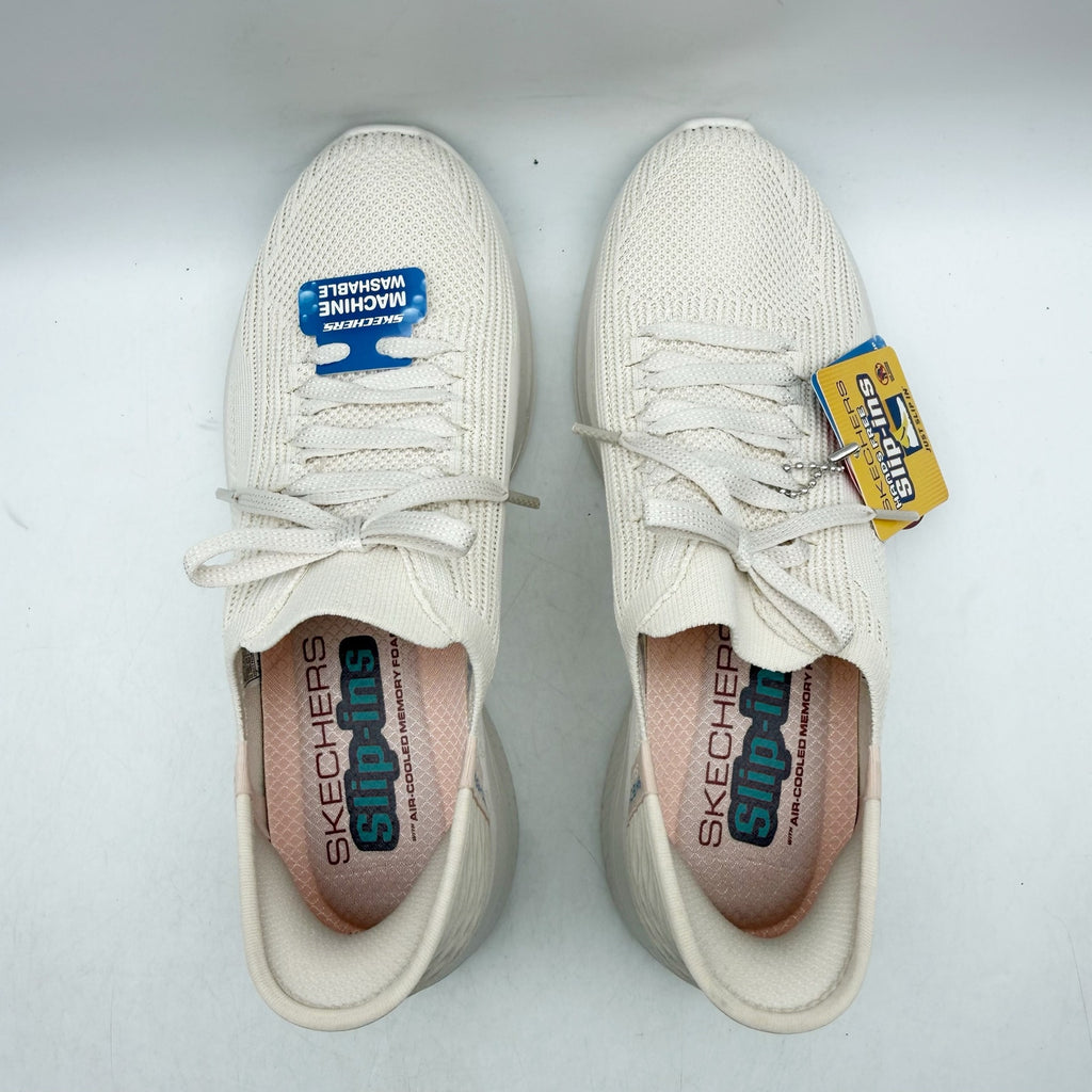 Skechers Womens Ultra Flex 3.0 Slip In Sneakers US 6.5 Cream White Athletic NWOB