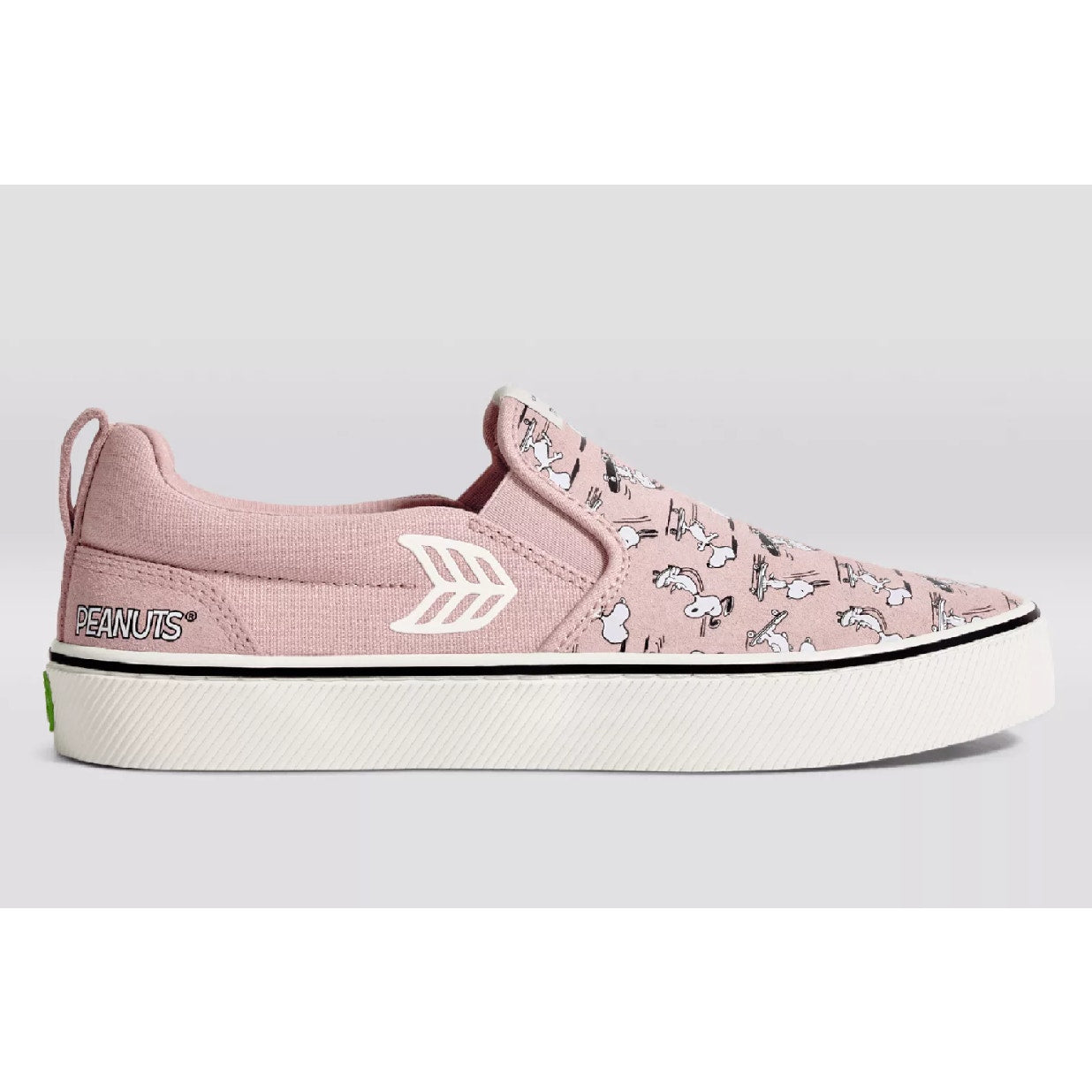 Cariuma Womens Peanuts Pro Skate Slip On Sneakers US 7.5 Pink Suede Canvas NIB