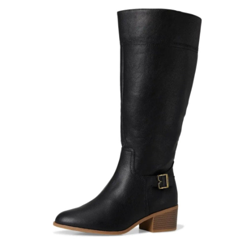 Dr. Scholls Womens Adeline Knee High Boots Size 7.5 M WIDE CALF Black NIB