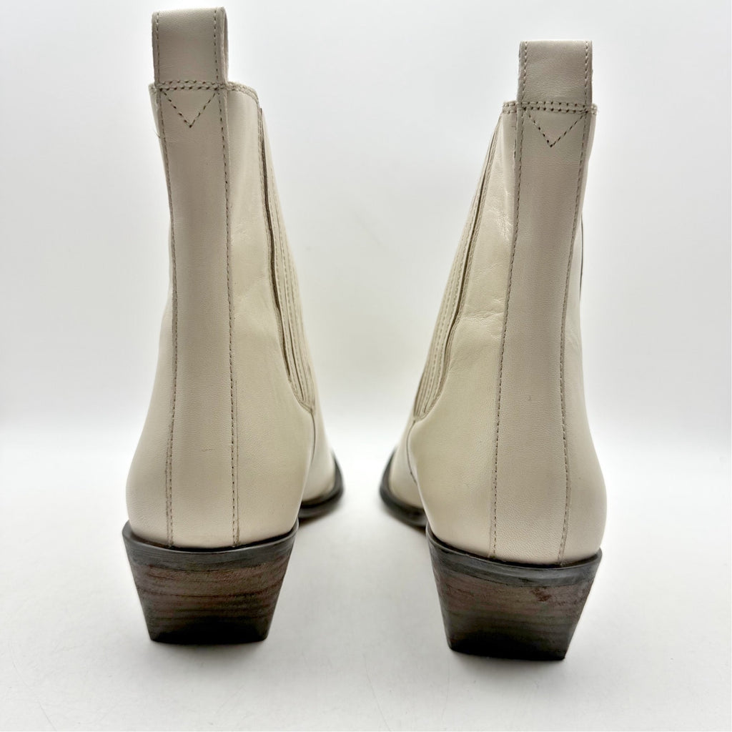 Seychelles Womens Hold Me Down Chelsea Ankle Boots Size 11 Cream Leather NWOB