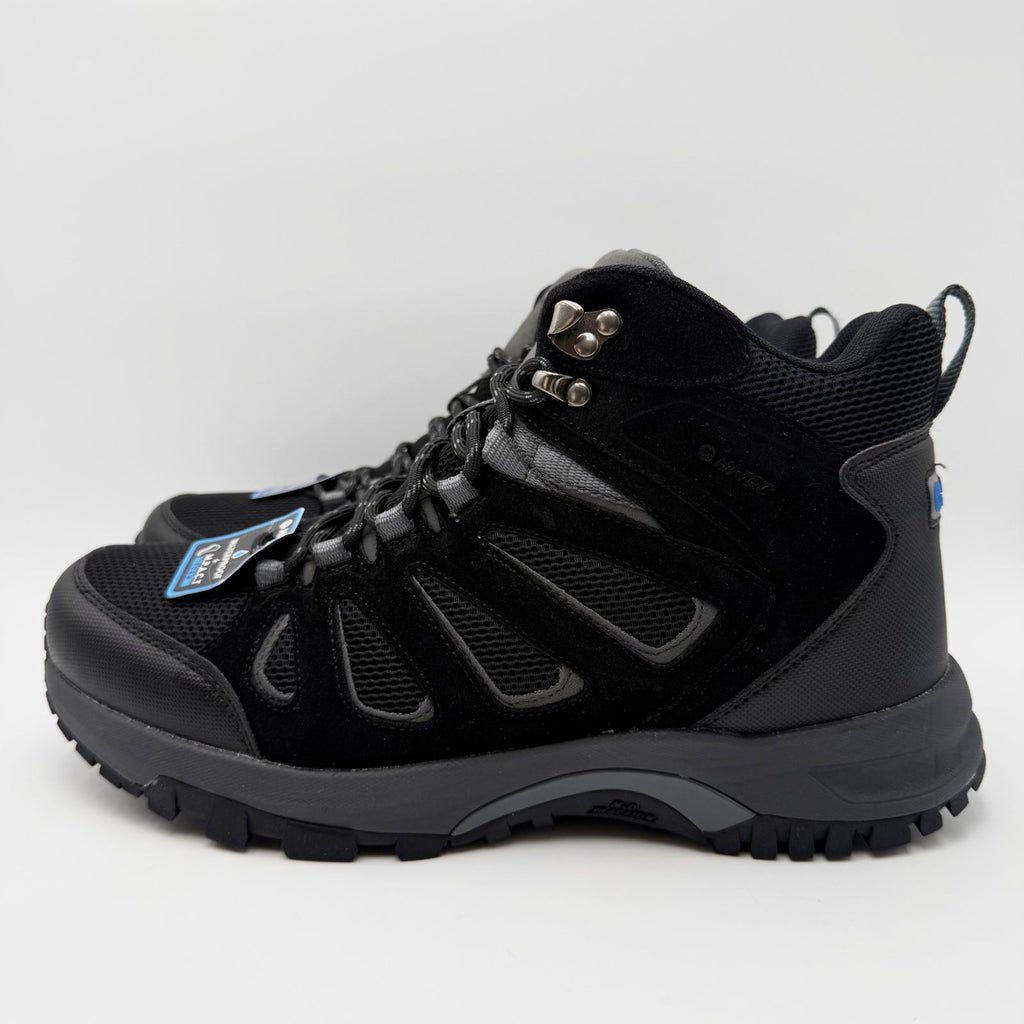 Hi-Tec Mens Mesa Mid Hiking Boot Size 10.5 Wide EU 43.5 Black WP NWOB