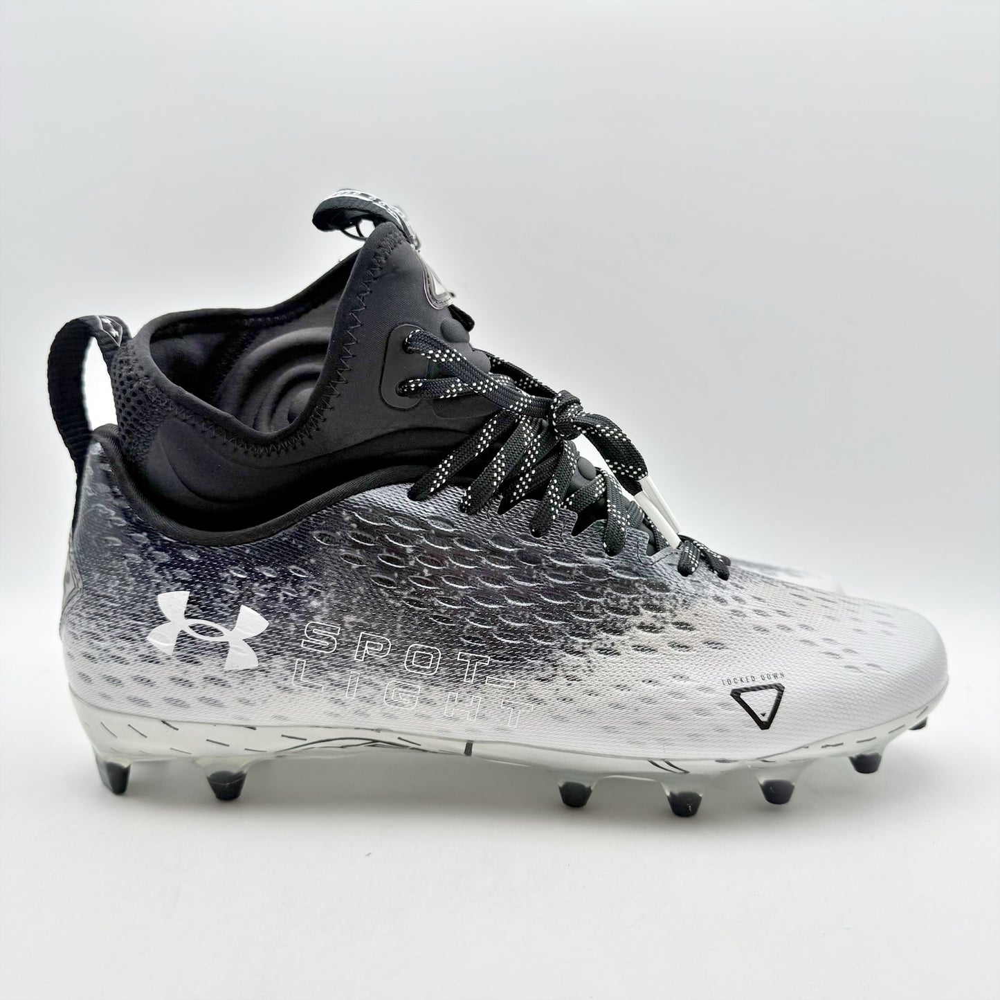 Under Armour Mens Spotlight Lux Mc 2.0 Football Cleats US 10 Black White NWOB