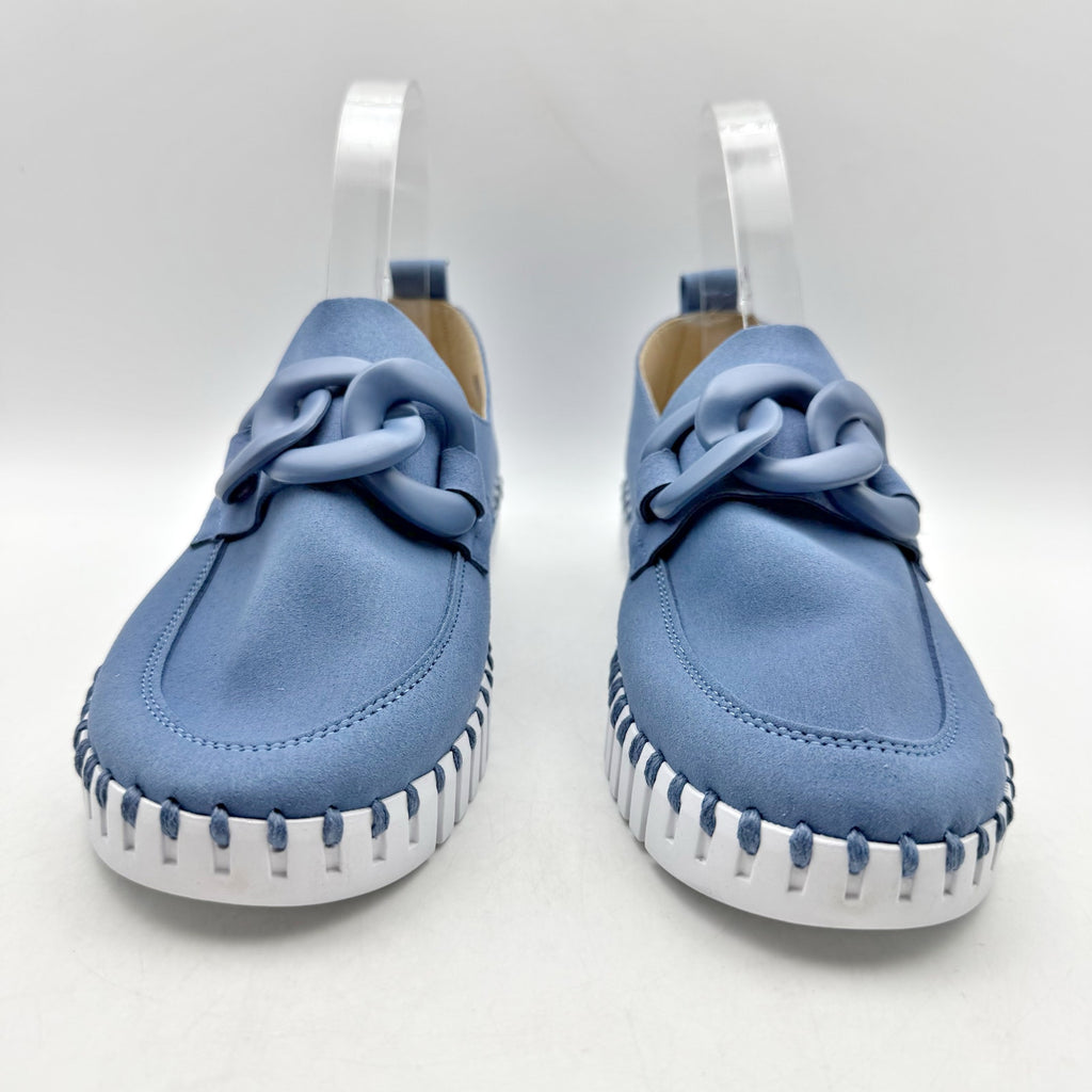 ILSE JACOBSEN Womens Tulip Loafers EU 36 US 6 Blue Slip On NWOB