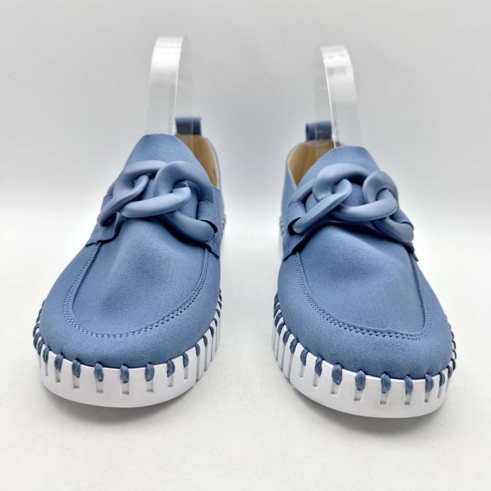ILSE JACOBSEN Womens Tulip Loafers EU 36 US 6 Blue Slip On NWOB
