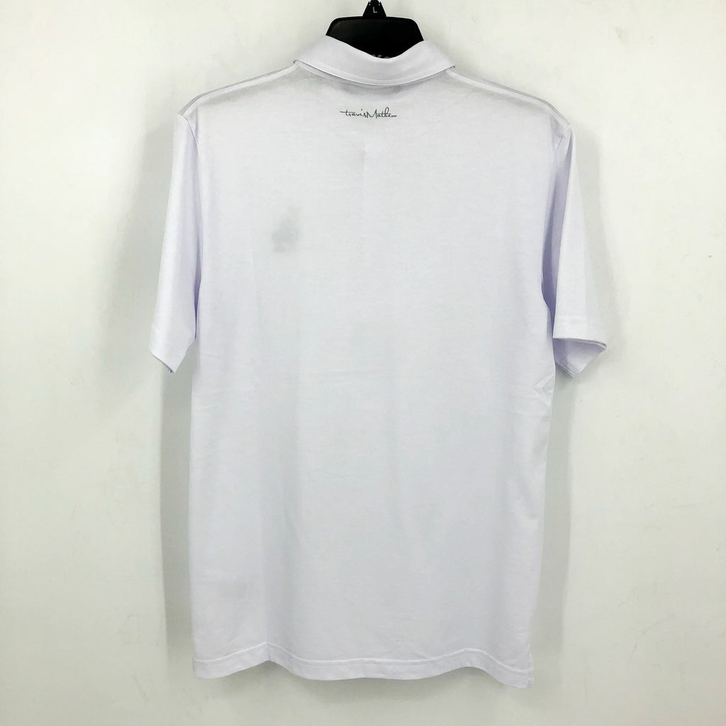 TRAVIS MATHEW Men's The Zinna Polo Shirt Small White Los Angeles Dodgers NWT