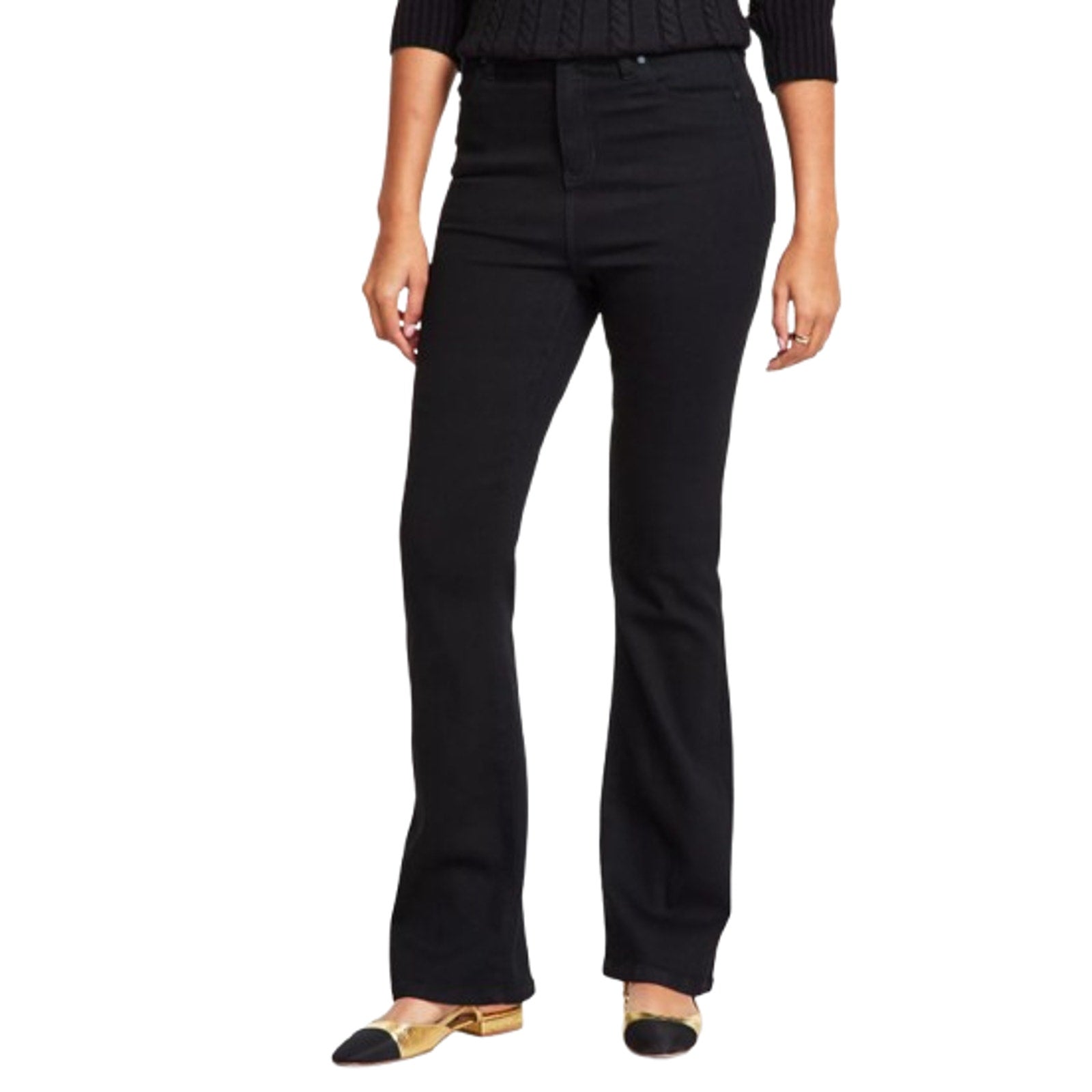 LIVERPOOL Women's Lucy Bootcut Jeans 6/28 Black Rinse High-Rise Stretch NWT