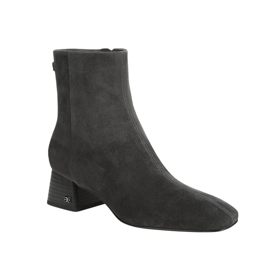 Sam Edelman Paige Ankle Booties US 10.5 M EU 41.5 Graphite Gray Suede NIB