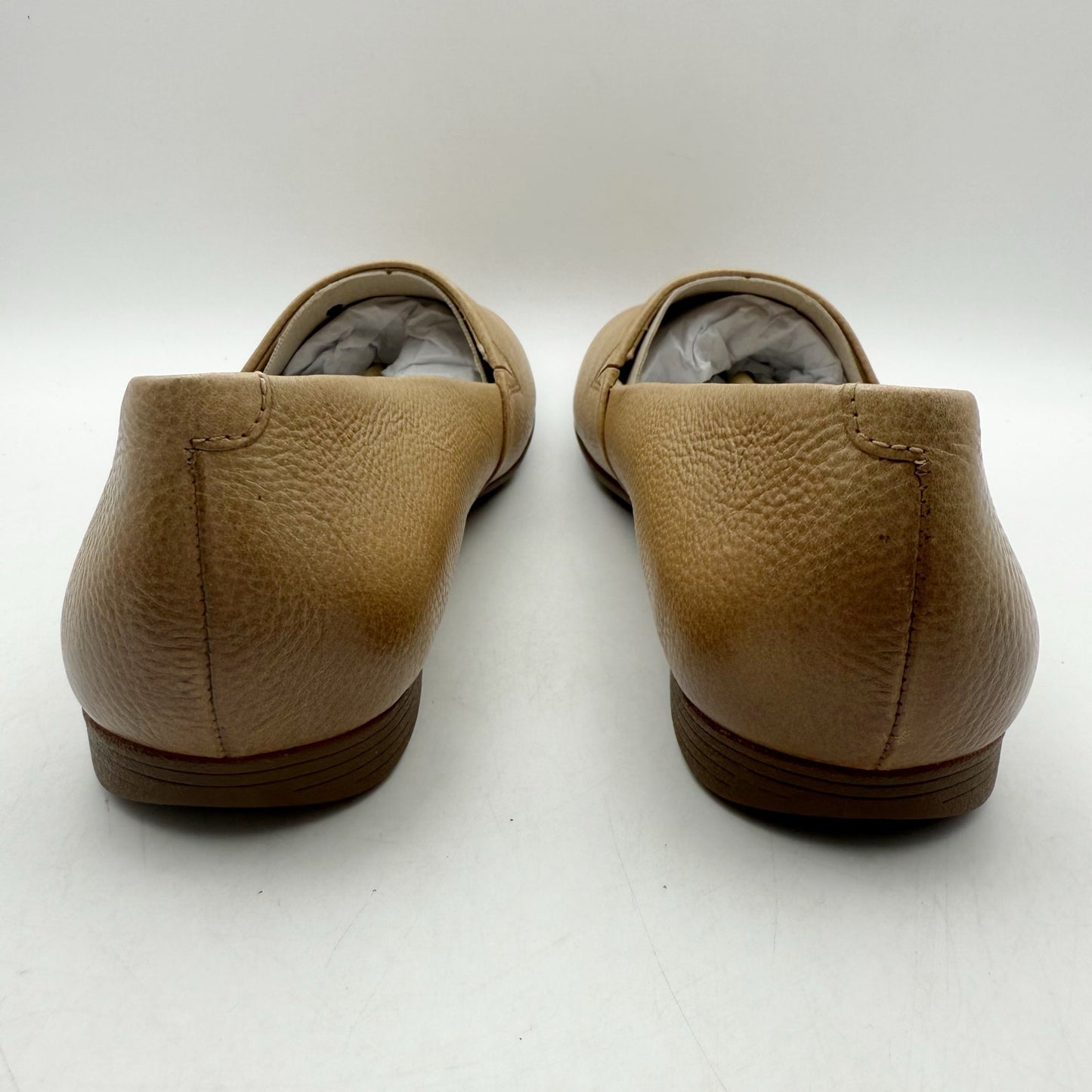 Dansko Womens Larisa Milled Nappa Flat EU 42 US 11.5-12 Taupe Leather NIB