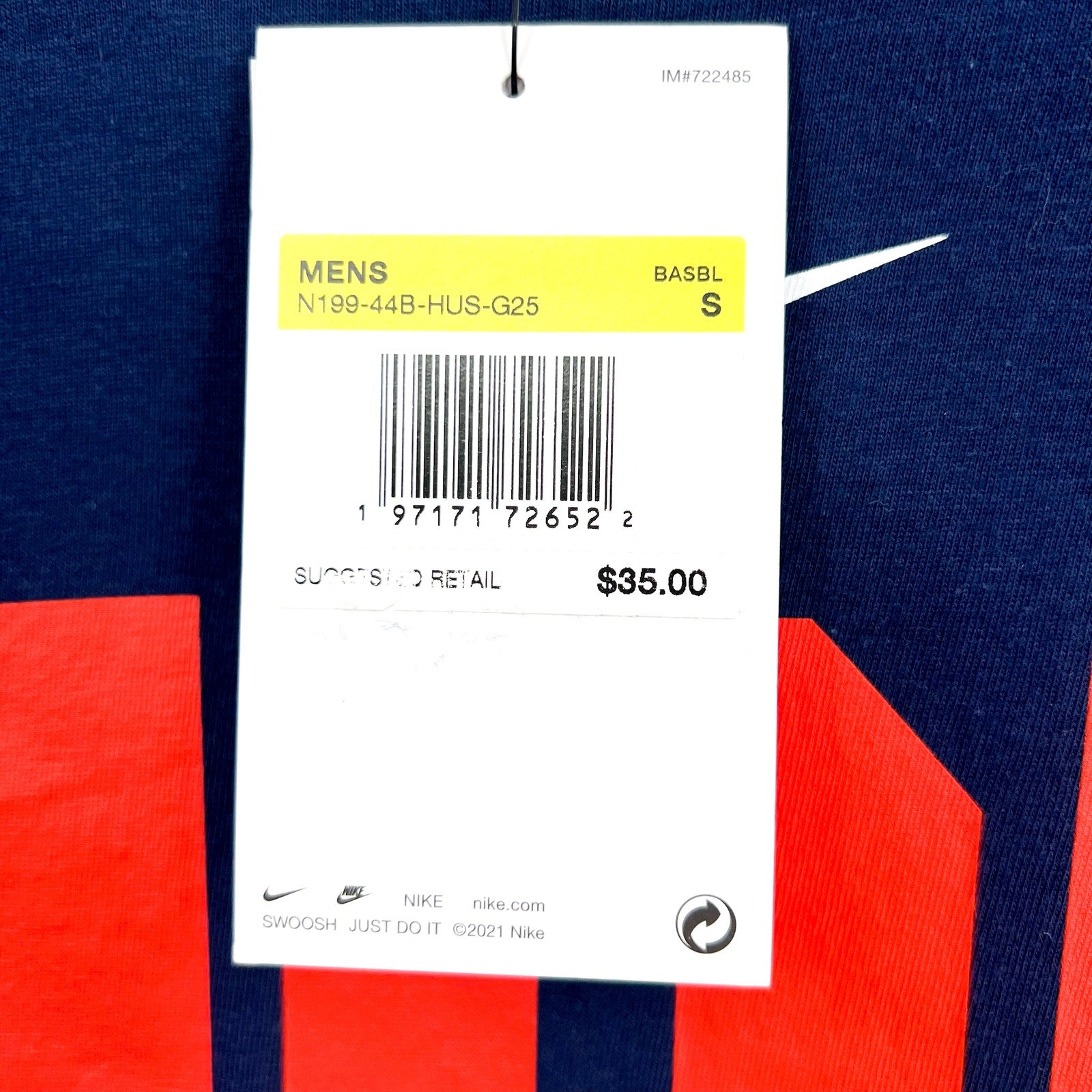 NIKE Mens Houston Astros Scoreboard T-Shirt Small Navy Short Sleeve NWT