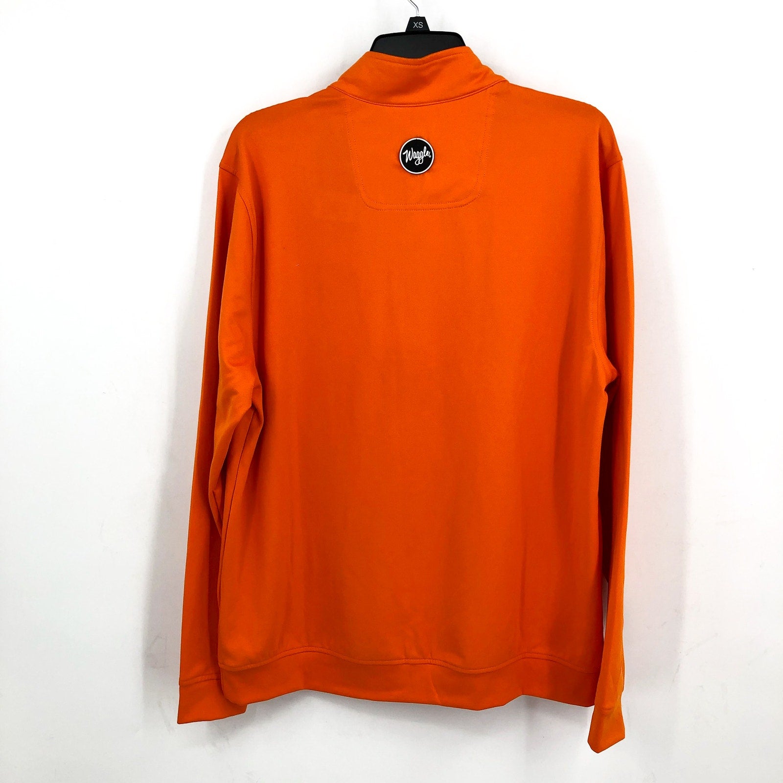 WAGGLE Mens Loosey Goosey Quarter Zip Pullover XXL Orange Long Sleeve Golf NWT