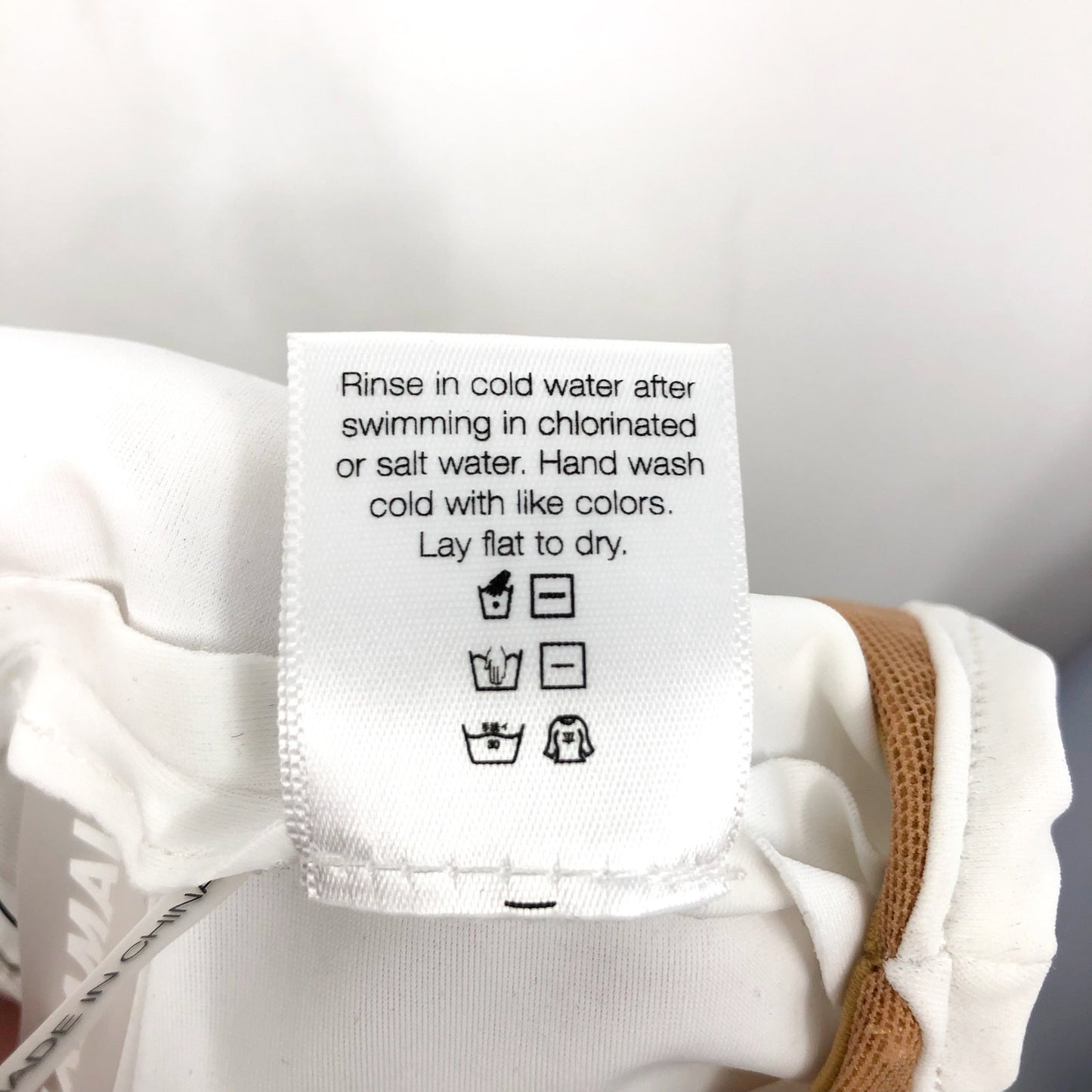 NORMA KAMALI Women's Snake Mesh Swim Bra XL White Nude One Shoulder NWT