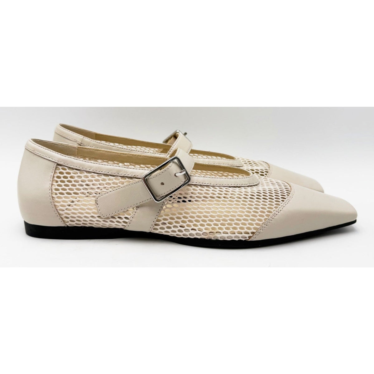 Vagabond Shoemakers Womens Wioletta Mesh Mary Jane Flats Size 10 Off White NWOB