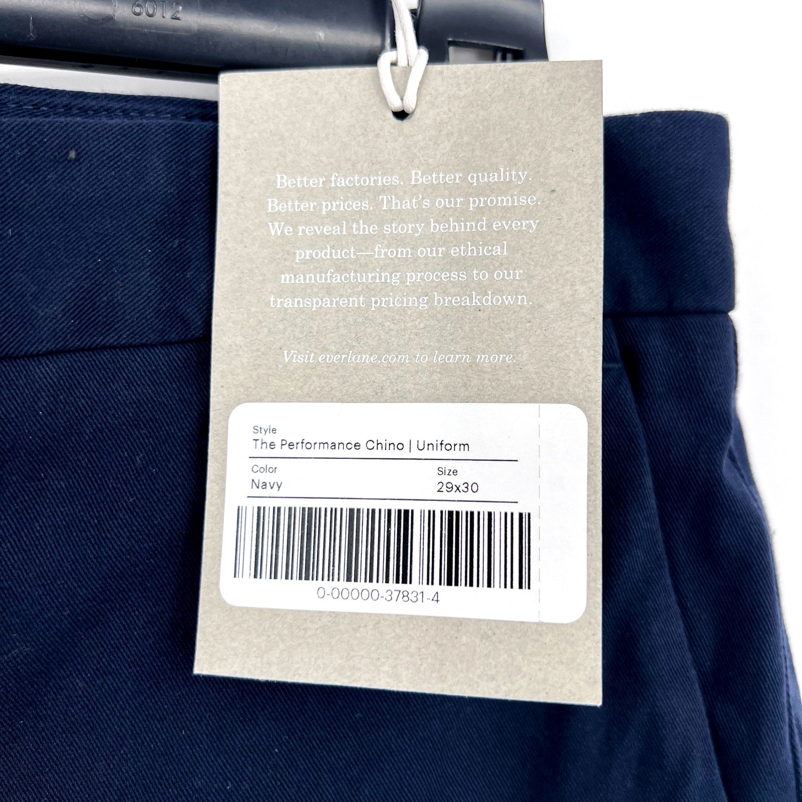 EVERLANE Men's Uniform Performance Chino 29x30 Navy Blue Slim Fit Pants NWT