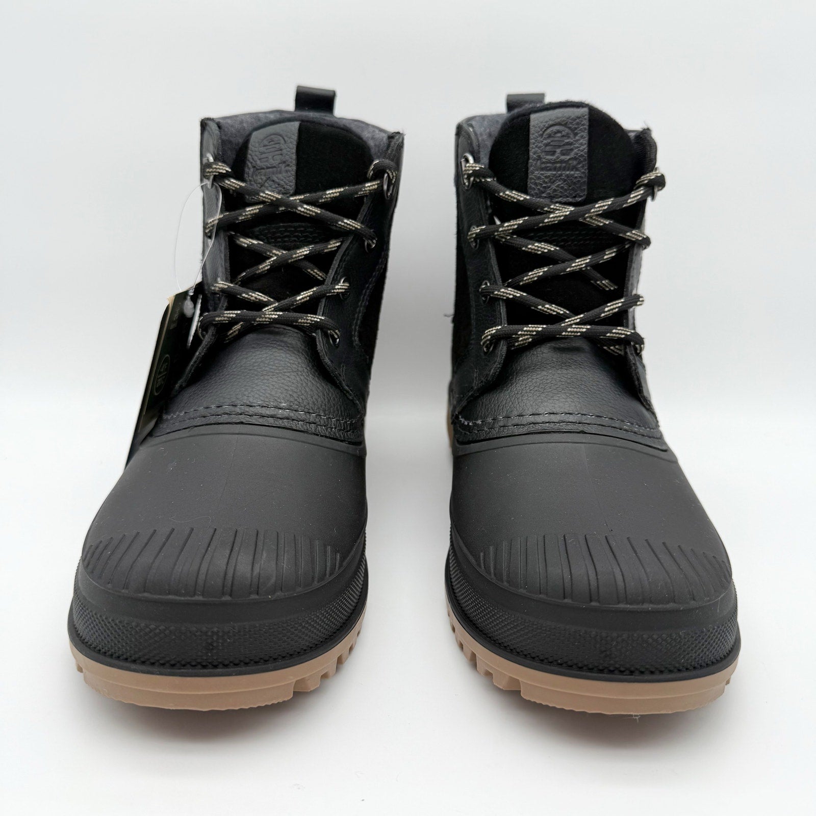 Kamik Mens Hemlock Lo Winter Boots US 8 Black Leather Waterproof Insulated NIB