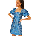 LILLY PULITZER Booker Romper Size 2 Blue Dancing Koi Metallic Jacquard NWOT