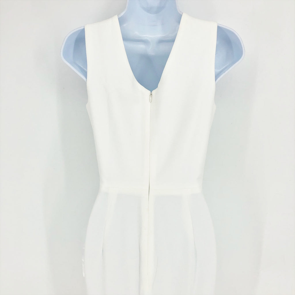 DRESS THE POPULATION Sandra Trumpet Gown Dress Small White Stretch Crepe NWT