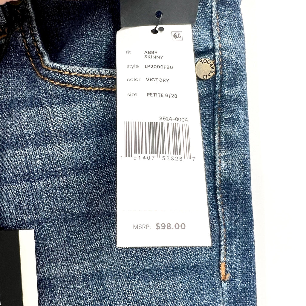 LIVERPOOL Women's Abby Skinny Jeans Size 6 - 28 Petite Medium Blue Stretch NWT