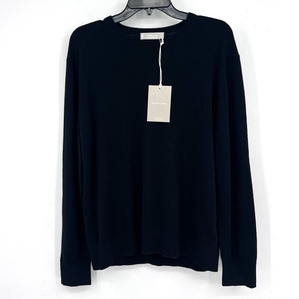EVERLANE Women's The Classic Crew Cashmere Sweater Large Black NWT