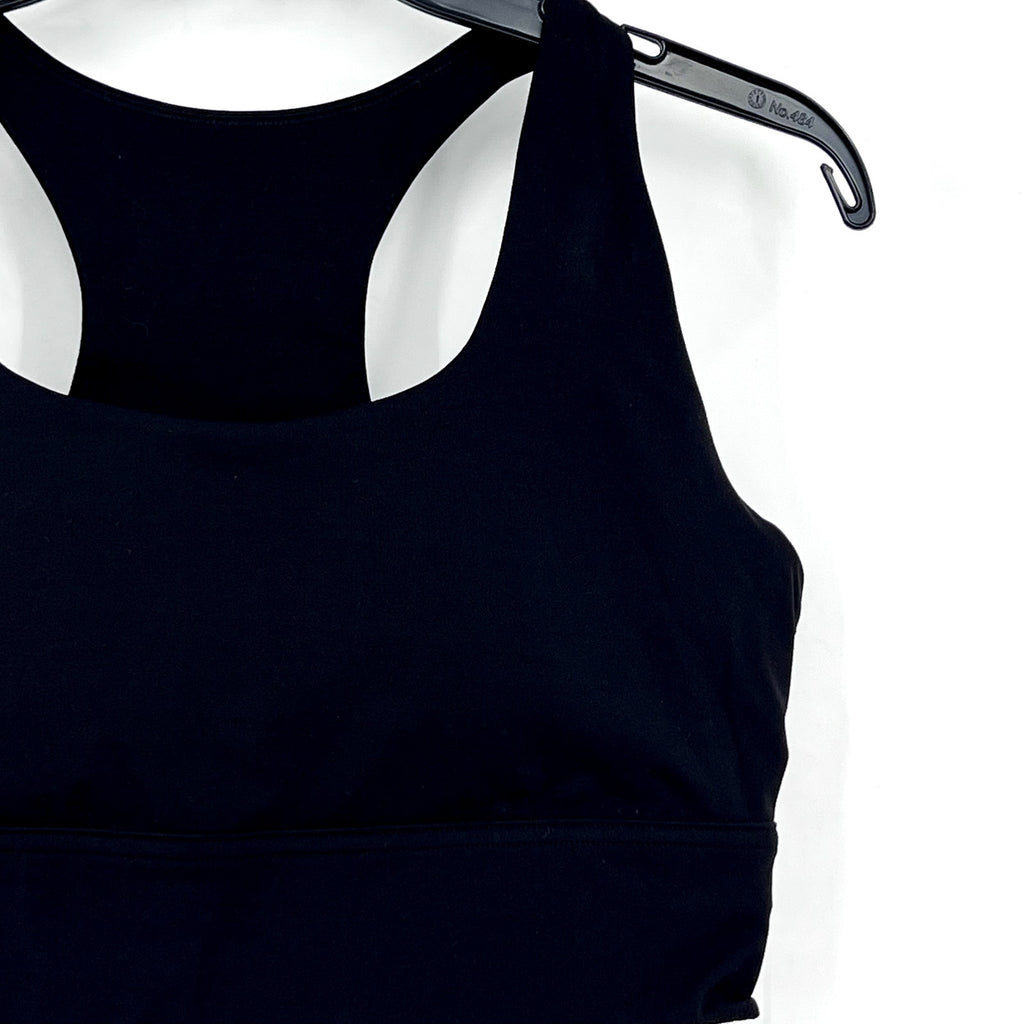 EVERLANE Women's The Perform Longline Bra Medium Black Racerback NWT