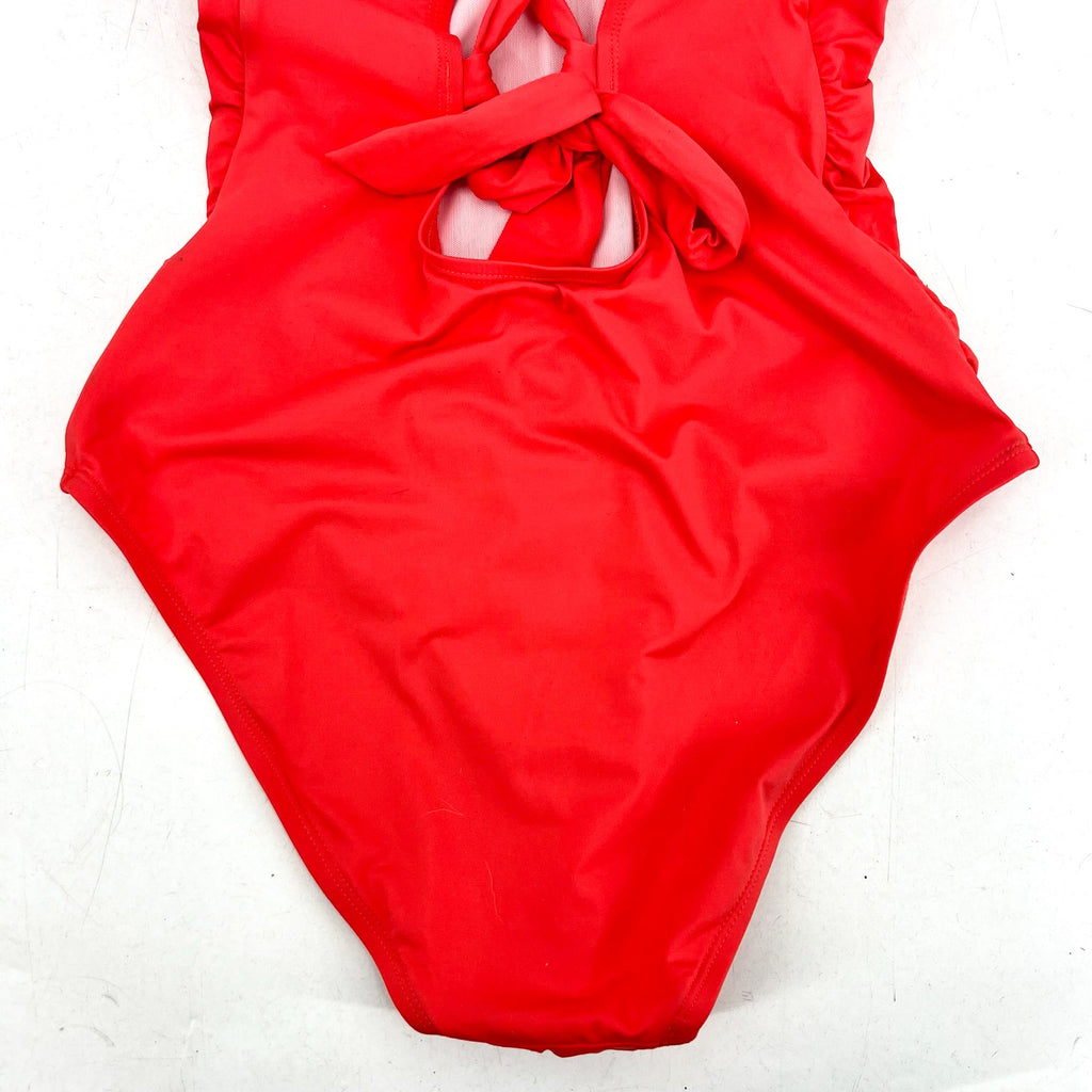 TOMMY BAHAMA Novelty Pearl One Piece Swimsuit Size 8 Pink Coral V neck NWT