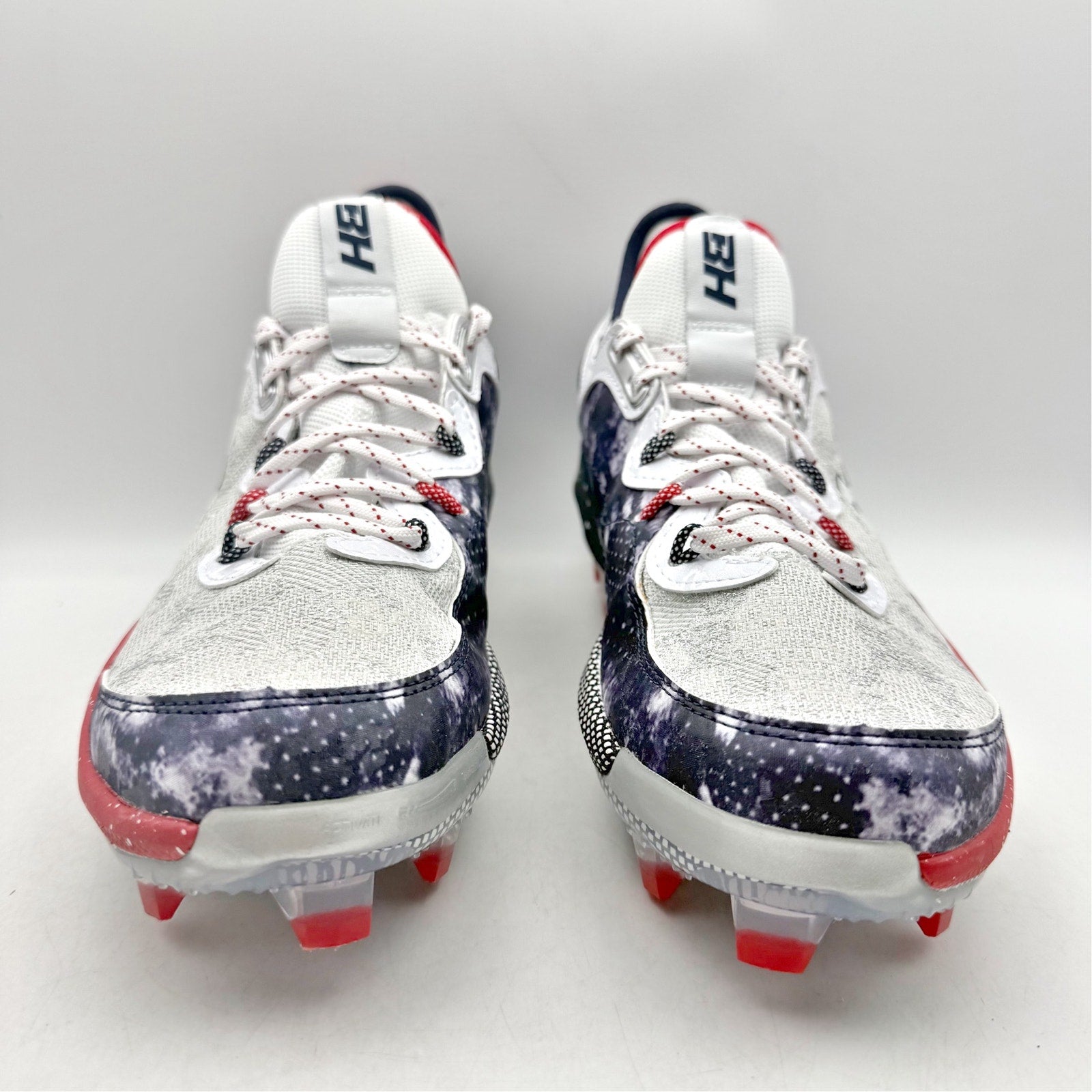Under Armour Mens Harper 8 Elite TPU Baseball Cleats US 7.5 White Blue Red NWOB