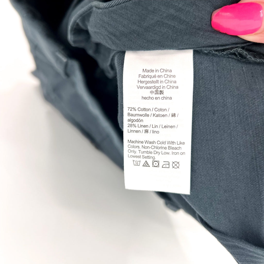 J.CREW Men's Chino Suit Pants 32x30 Blue Cotton-Linen Blend Slim Fit AX271 NWT