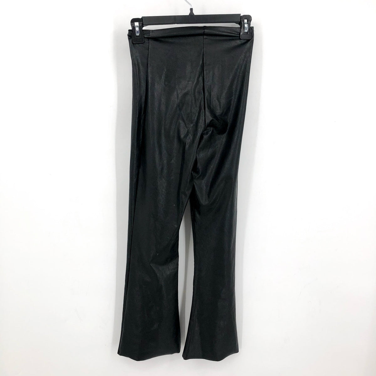 COMMANDO Women's Faux Leather Cropped Flare Leggings Medium Black Stretch NWT
