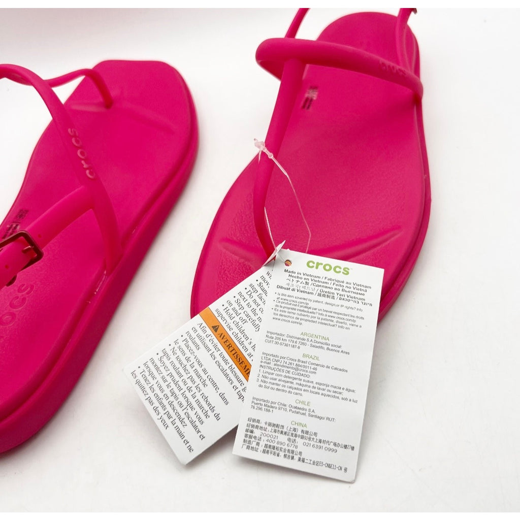 Crocs Women's Miami Thong Sandal Size 11 Dragon Fruit Pink Flip Flop NWT